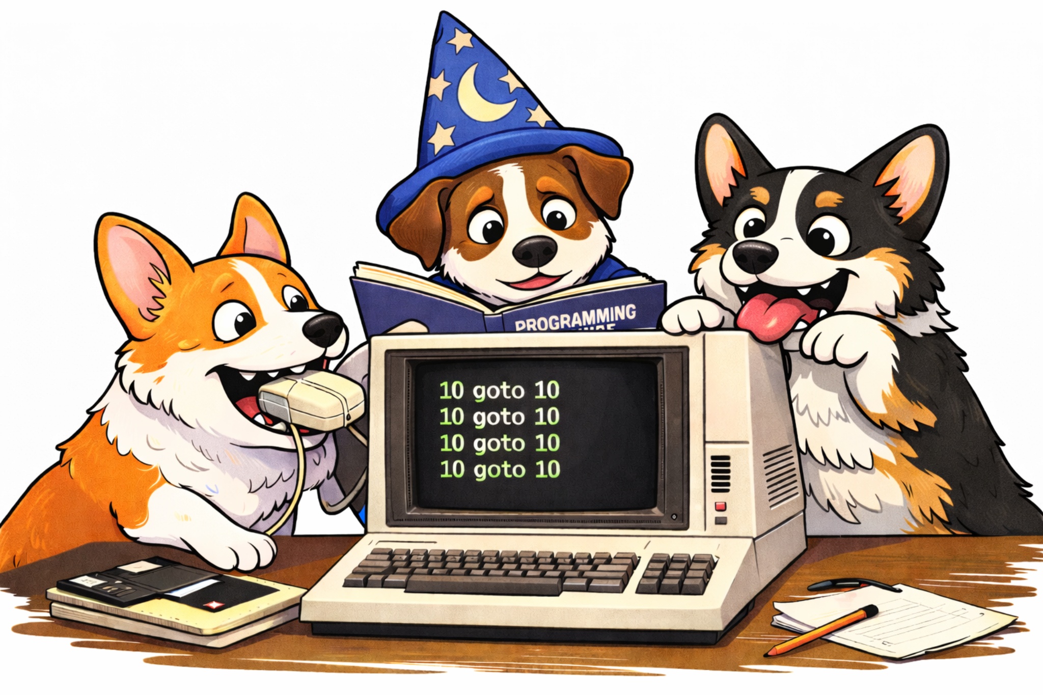 corgis wrecking computer